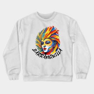 dark barranquilla carnival mask Crewneck Sweatshirt